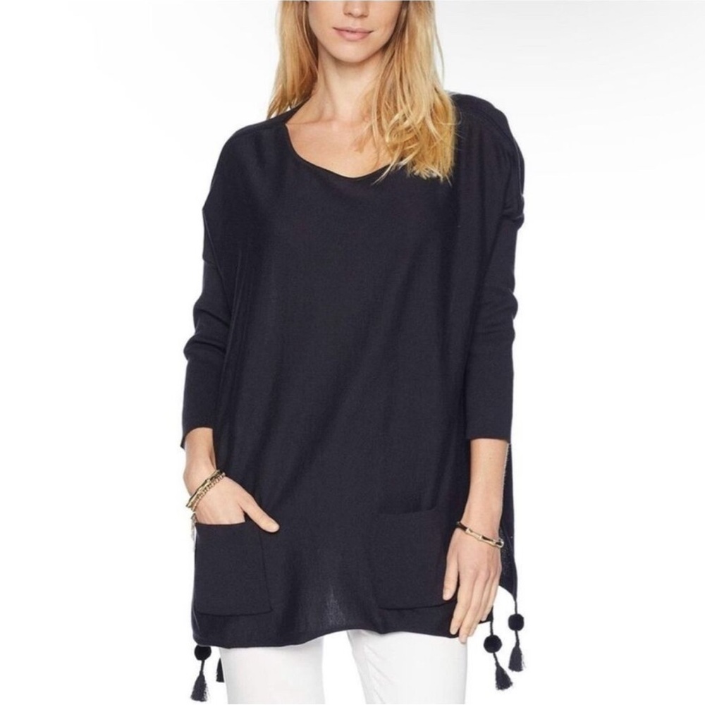 Lilly Pulitzer Elba Tunic Sweater Onyx. Size M EUC